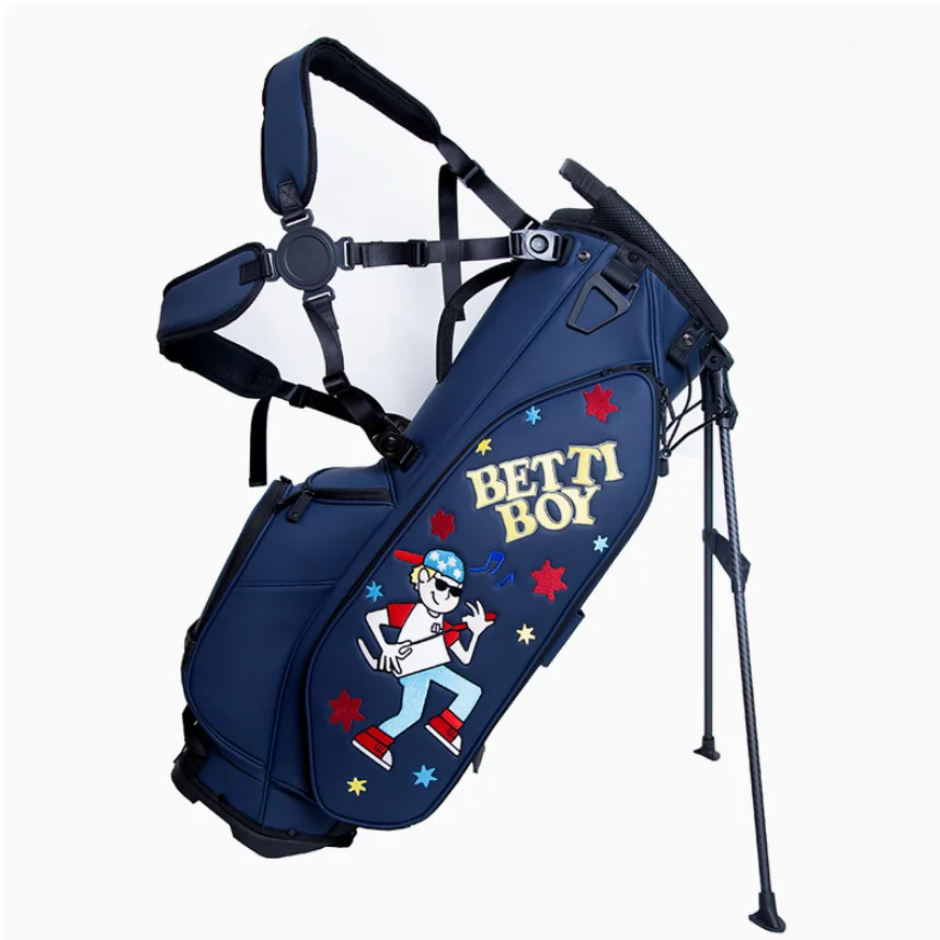 Eco-Friendly Waterproof PU Golf Club Stand Bag with Zipper Closure Solid Color Durable Multi-Functional Golf Gear Storage