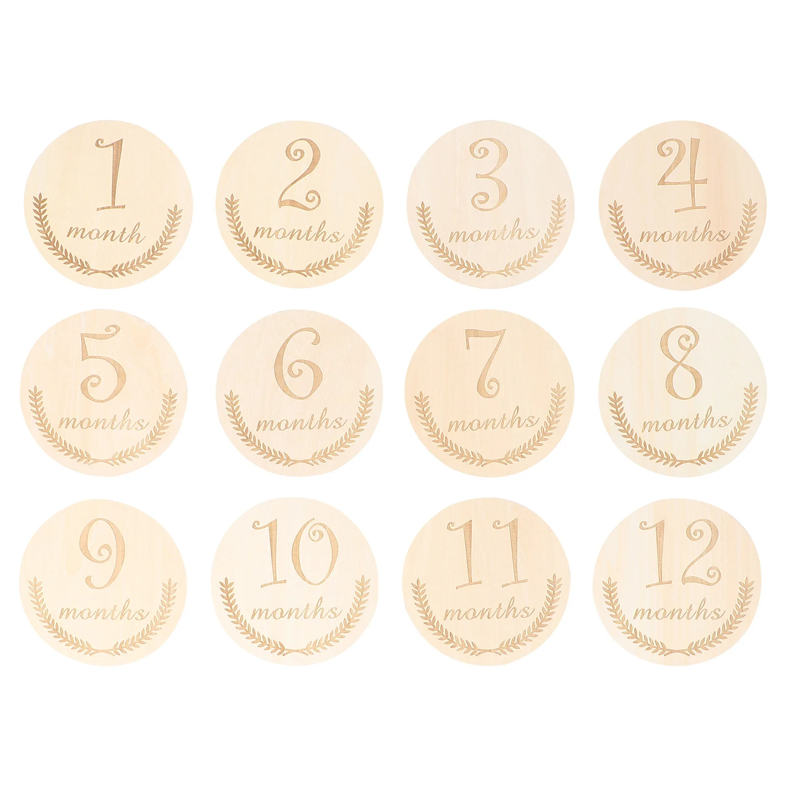 12 قطعة بطاقات شهرية للأطفال صنعة جيدة ارتداء المسيل للدموع مقاومة تذكارية التصوير خلفية الدعائم بطاقات تذكارية