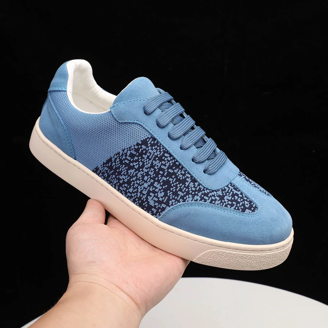 

Men's High-Quality Casual Shoes Fashion Trend Comfy Breathable Cashmere Fabric Mesh Sneakers Men's Designer Luxury Walking Shoes