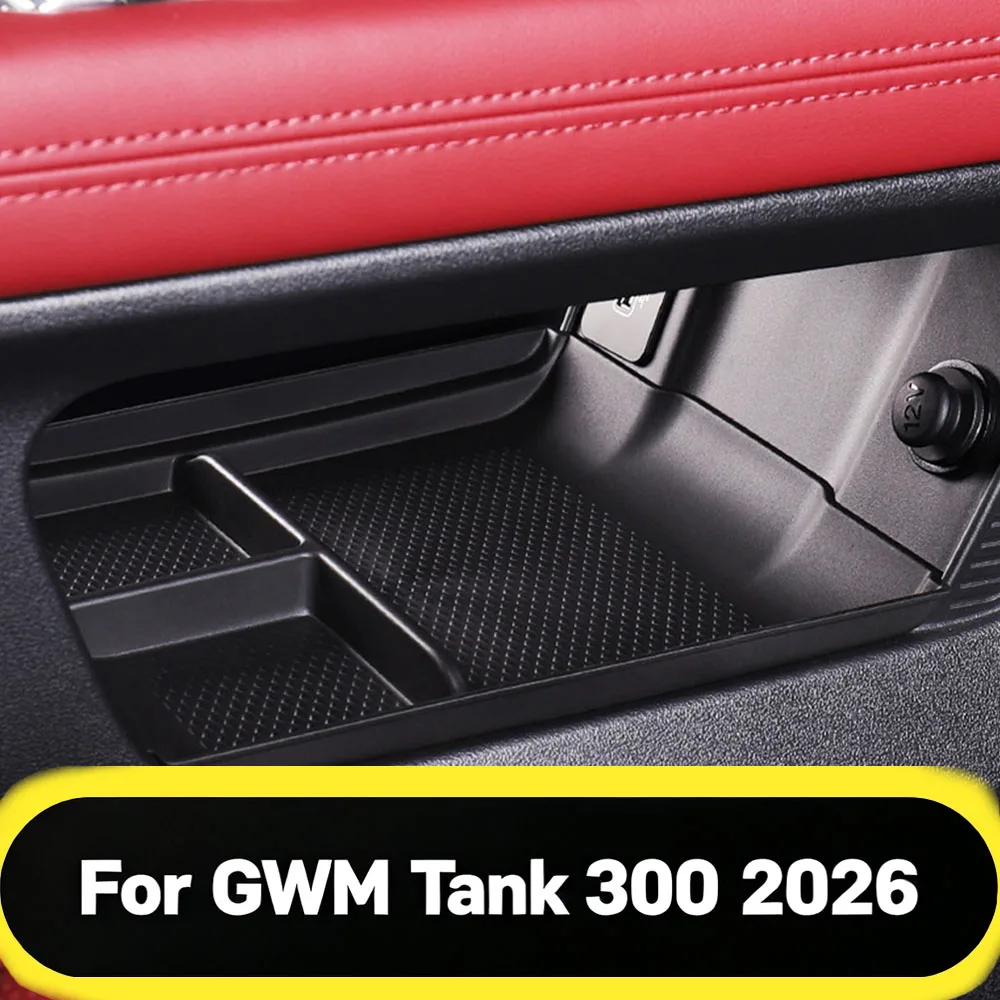 Fit For GWM Tank 300 2026 Hi4-Z Hi4-T Lower Center Console Storage Box Organizer Tray Premium Modification Auto Accessories