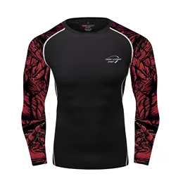 Tattoo Sleeve Printing Various Rashguard Jiu Jitsu Bjj Boxe MMA Boxing T-shirts Long Sleeve Fitness Sport T Shirt For Adults