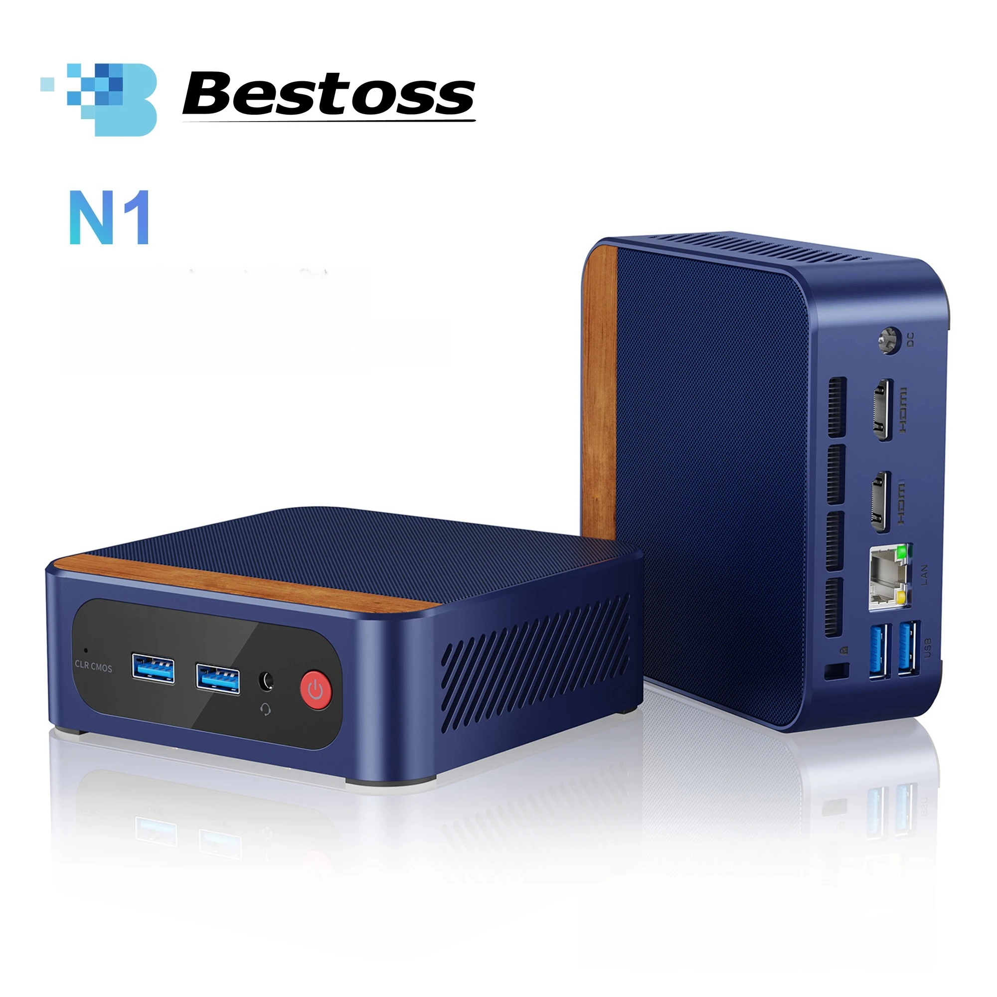 Bestoss N1 Mini PC Alder Lake N100 Intel 12. generacji DDR4 16GB RAM 512GB ROM WiFi 5 BT4.2 mini PC komputer stacjonarny z systemem Windows 11