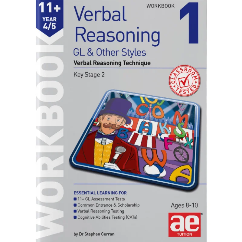 11 Verbal Reasoning Year 45 GL  Other Styles Workbook 1  Verbal Reasoning Technique Dr Stephen C Curran 9781911553496