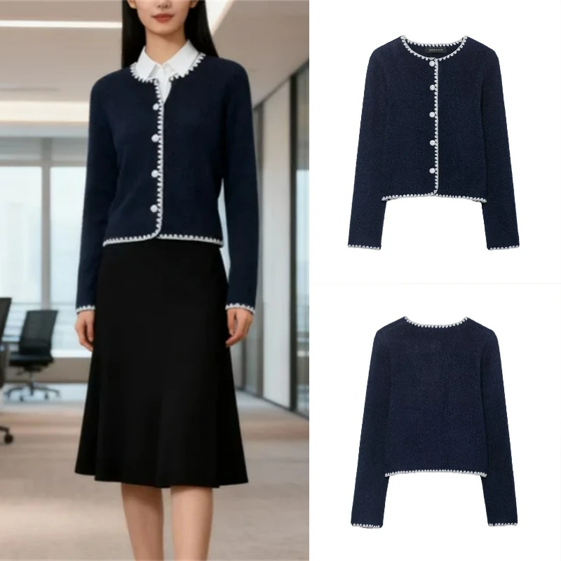 

Модный тренд осени 2025: сексуальная вязаная куртка с вышивкой и цветными блоками