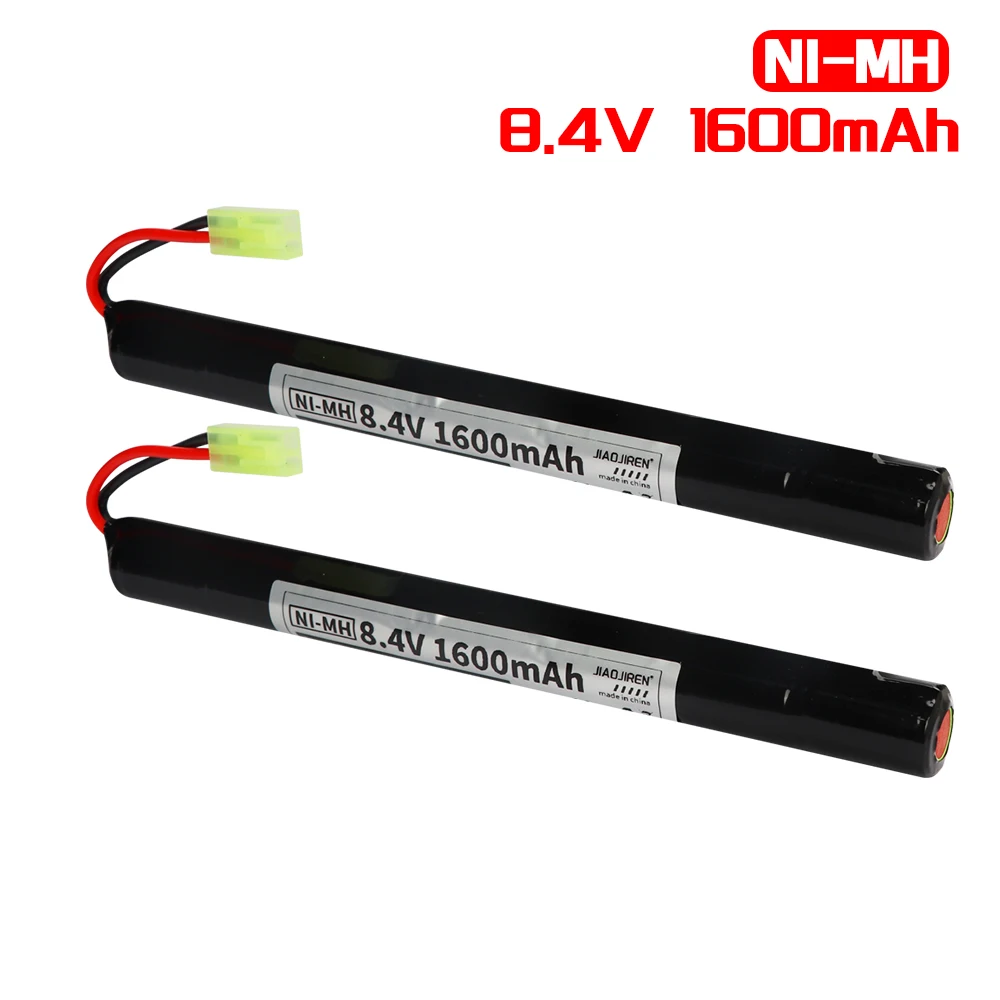 8.4V 1600mAh 2/3A NiMH Battery with Mini Tamiya connector For Airsoft Guns Cyma AK47 AEG'S rosman Pulse R76