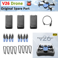 V26 Mini Drone Original Spare Part Propeller Blade Guard Battery USB Charger Cable Part 4DRC V26 4D-V26 Replacement Accessory