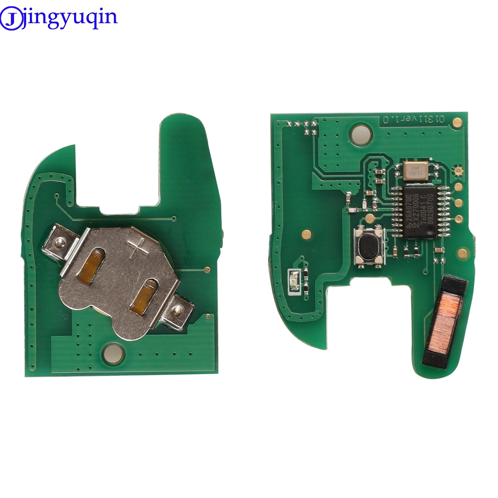 jingyuqin 1 Bouton voiture Télécommande clé pour Renault Master Kangoo Clio Twingo VAC102 Lame PCF7946 ID46 Chip 433MHZ