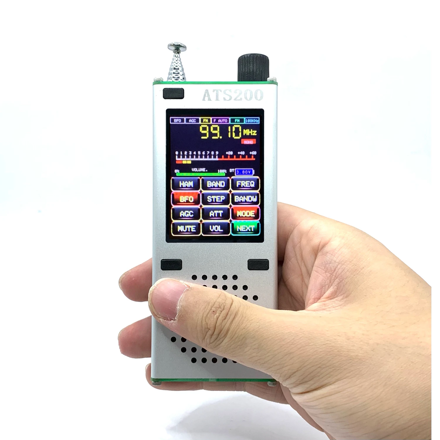 Receptor de Radio airband de banda de aviación ATS200 FM SI4732 ESP32 Bluetooth 2,4 pulgadas pantalla táctil modulación de amplitud de frecuencia