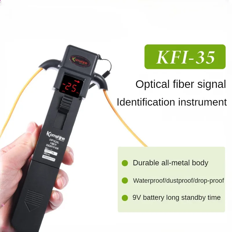 

KFI-35 New Design Fiber Optic Trafic Identifier ONE KEY operation With 10MW VFL Power Meter Function + LED Light 2KHz 1KHz 270Hz