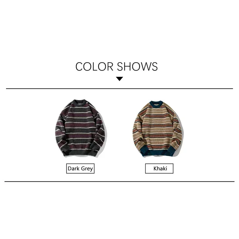 TFETTERS Brand Winter Sweater Man 2024 Autumn Winter Loose O Neck Color Blocking O Neck Pullover Fashion Man Korean Clothes