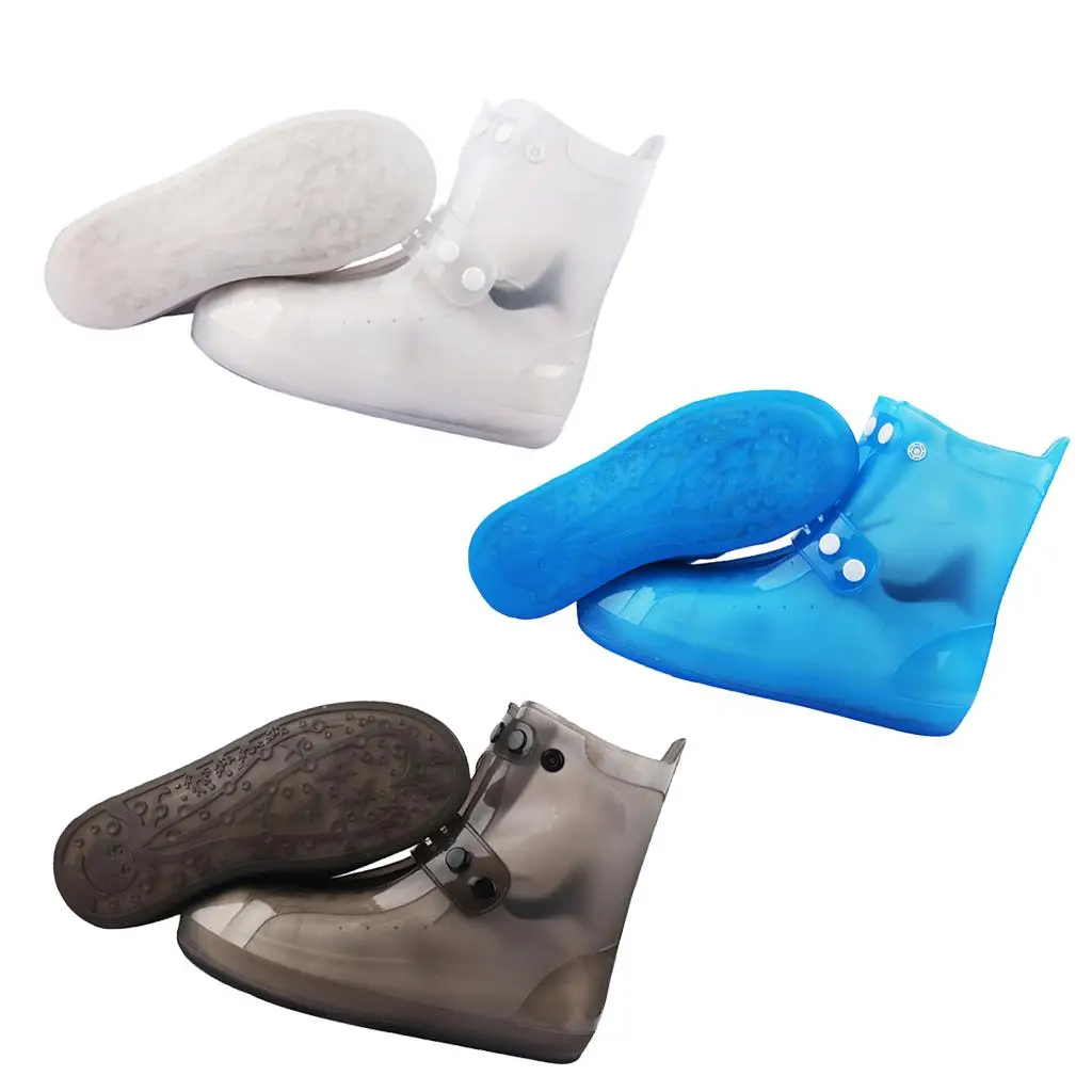 Shoes Covers Rain Boots Waterproof Reusable Foldable Thicken Sole Overshoes