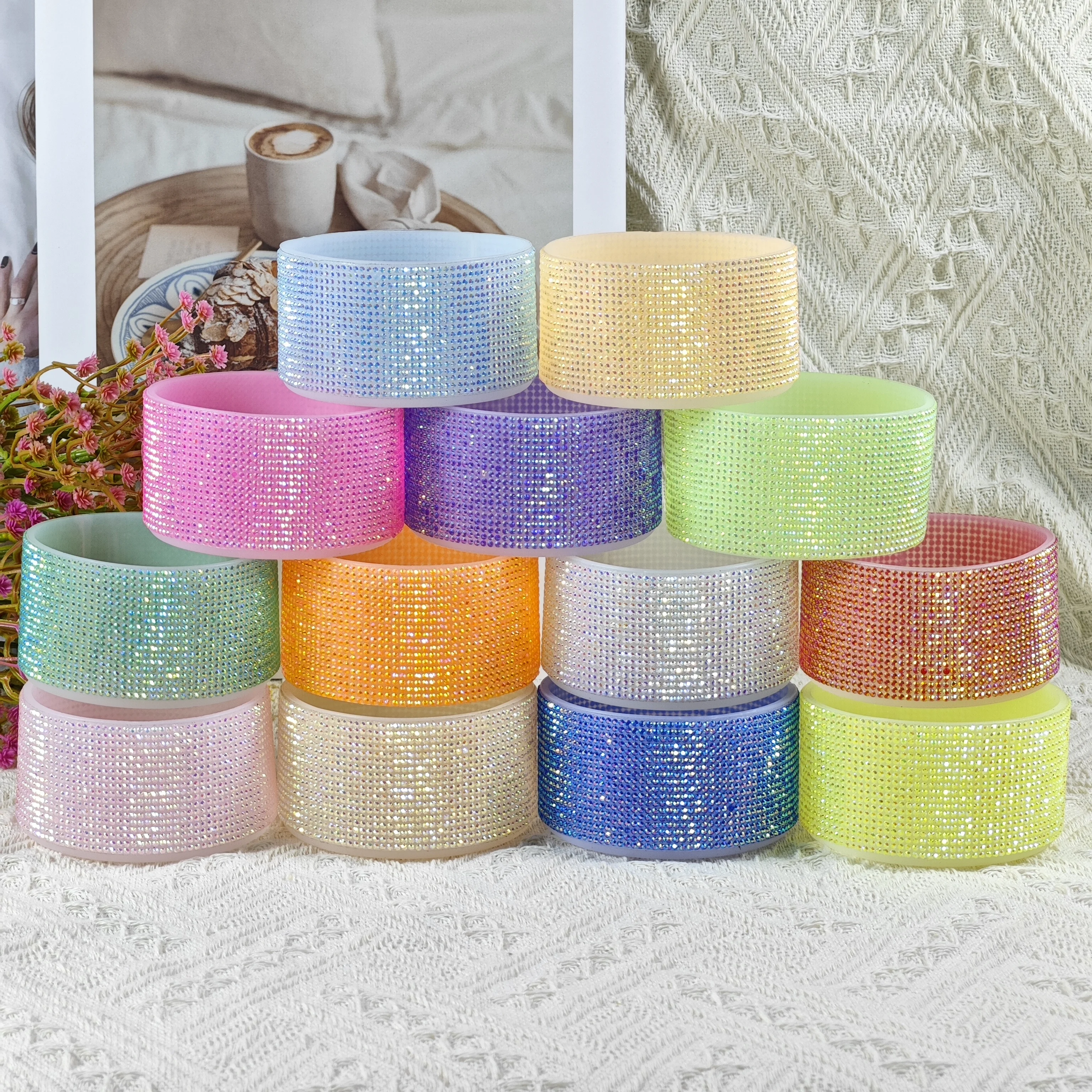 Diamond Glitter Cup Sleeve, Cup Accessory, Anti-Slip Sleeve For The Bottom Of Water Bottles