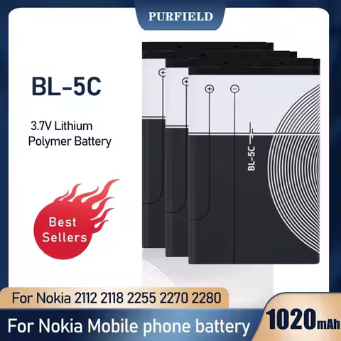 BL-5C Phone Battery For Nokia 1100 1110 1200 1208 1280 1600 2600 2700 3110 5130 6230 6230i n70 n91 Replacement Battery Charger