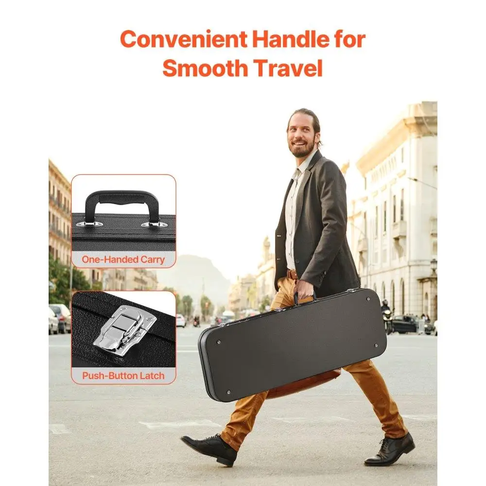 43インチのエレキギターハードケース、ロックと鍵付き、安全な保管と輸送用