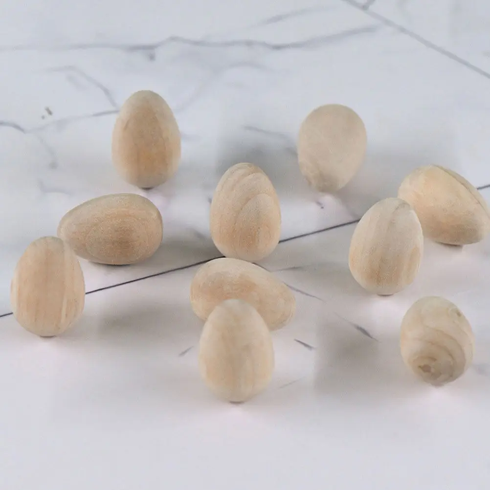 

Набор для творчества из 12 неокрашенных деревянных яиц для росписи, гладкое натуральное дерево, для детского творчества, заготовки для ручной росписи, украшения из яиц