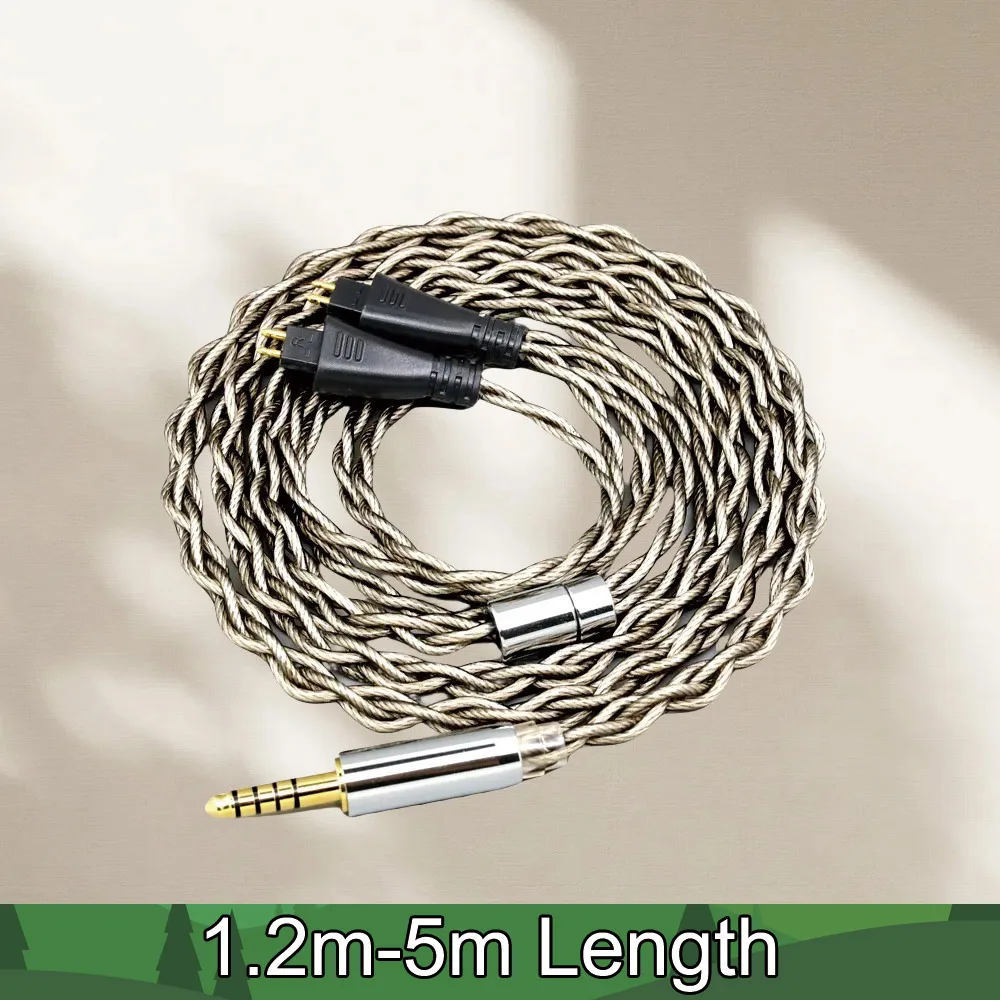 

Silver Plated Shield Earphone Cable For FOSTEX TH900 TH1000RP TH1100RP 909 TR-X00 600 99% Pure Silver + Graphene 7925