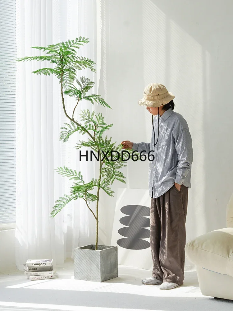 Jacaranda simulated green plant floor-to-ceiling potted plant bionic plant ornament