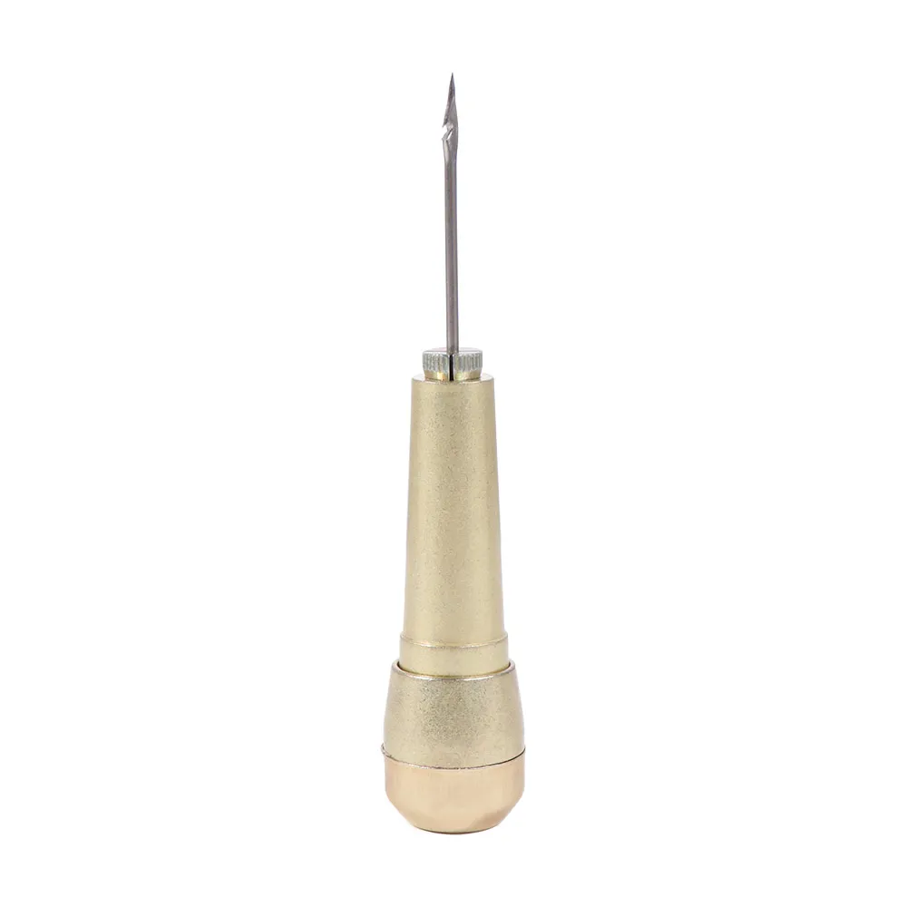 

1Set Sewing Awl Needle Handmade Leather Sewing Tools DIY Craft Nylon Thread Leather Sewing Tapered Needles with Copper Handle