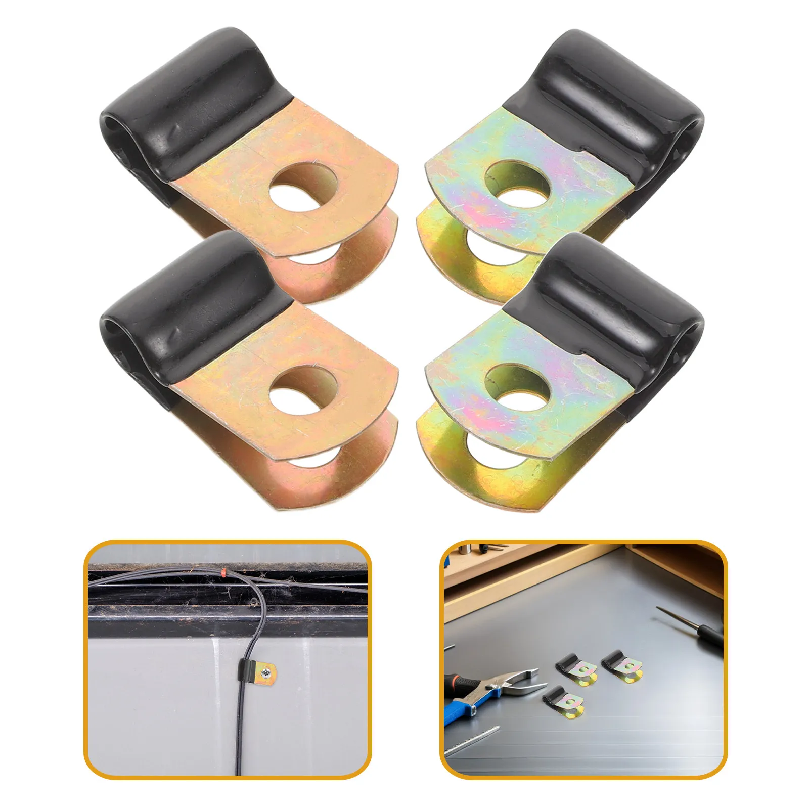 50 pcs Wire Clips Cable Management Cord Clamp Halloween Christmas New Year Electric Cable Clip Cable Management Clamp Insulated