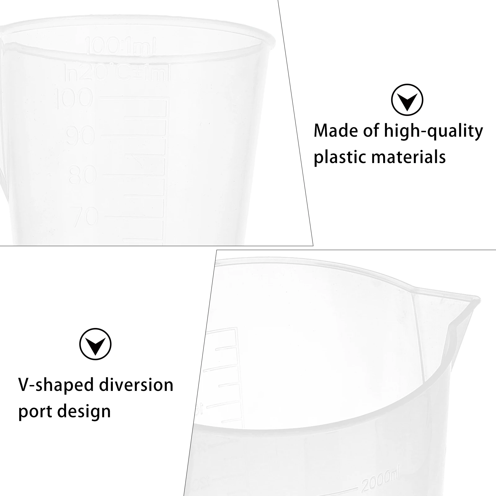 

Plastic Measuring Cup Set Tool Cups Baking Tools Kitchen Food Grade Liquid Measure
