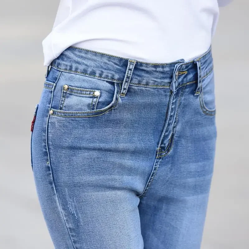 Jeans en denim déchiré à entrejambe ouverte pour femmes, pantalons de sexe d'extérieur coréens, coupe serrée, streetwear décontracté, Y2K, FJBoyfriend, Cargo, automne