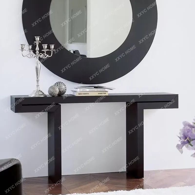 

light luxury entrance table, high-end entrance corridor against the wall entrance platform