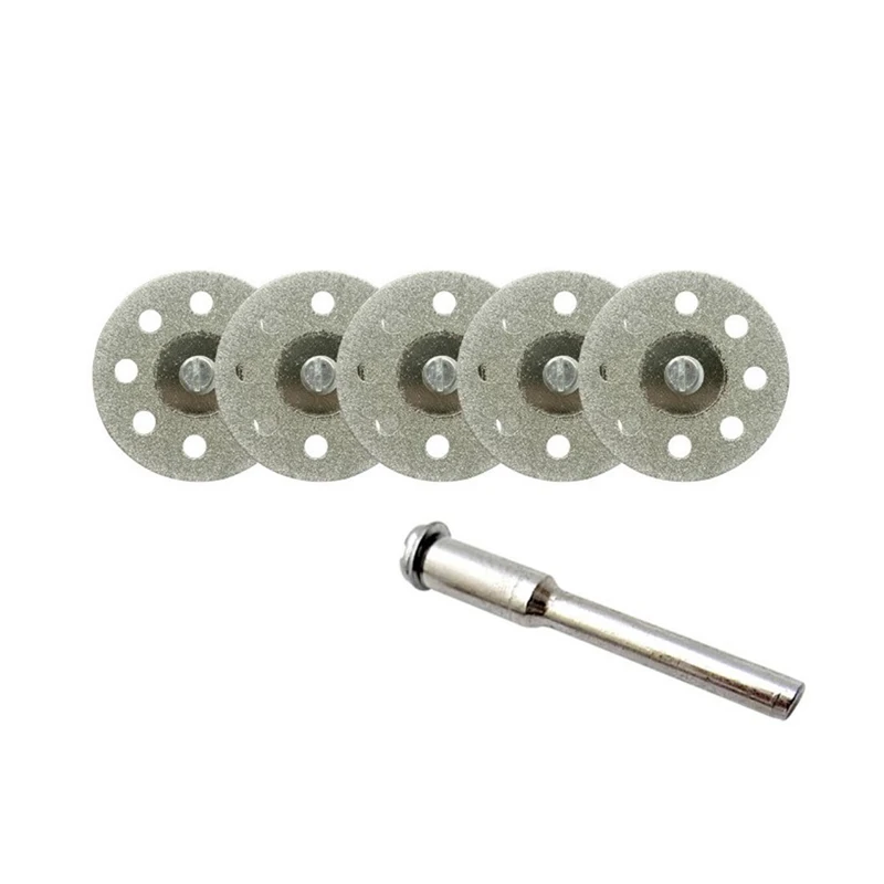 Discos de corte de diamante, juego de hojas de sierra de Metal, Mini hoja de sierra Circular HSS para herramientas rotativas, ruedas de corte de resina, diamante de 22mm