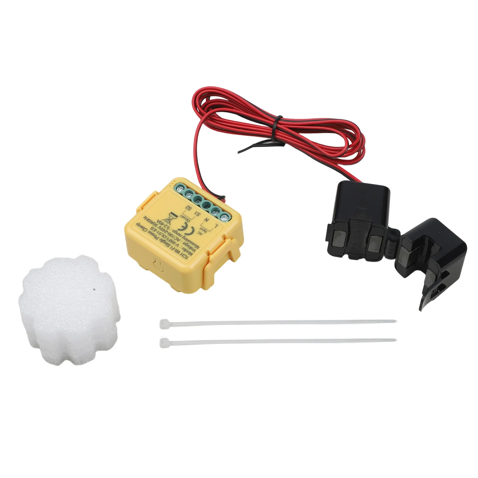 WiFi Enabled 80A Energy Meter with Clamp for Household Appliances Power Monitoring and Real Time kWh Energy Usage