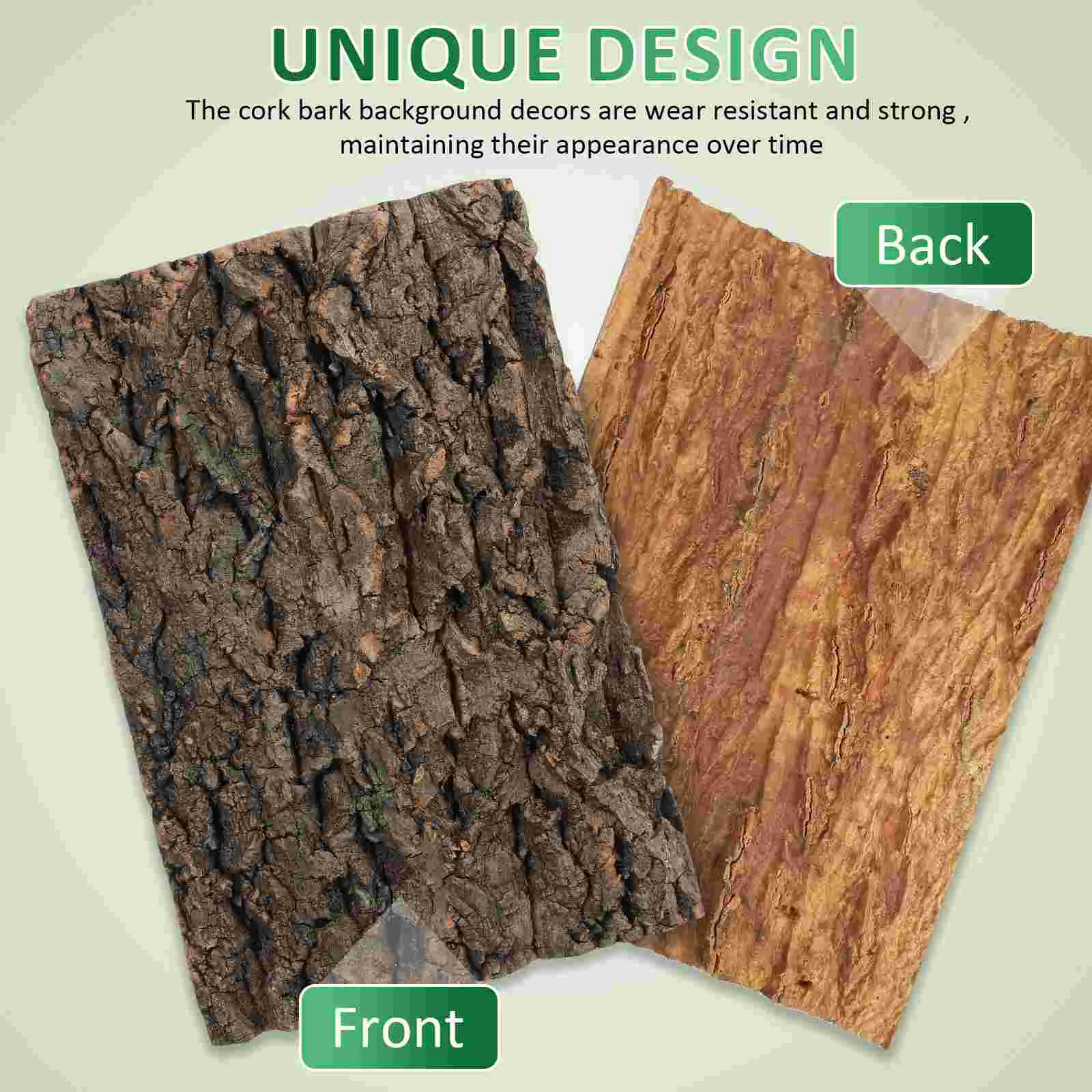 Fish Aquarium Decor Tank Decoration Decorations Gecko Cork Background for Terrarium