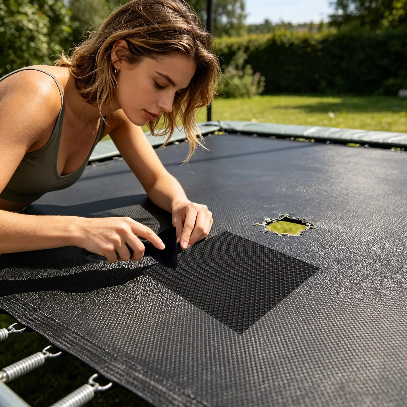 For Patches Holes Parts Suite Tpe Tent Trampoline Repair Tape Cuttable Strong All Weather Secure Trampoline Mat Patch Repair Kit