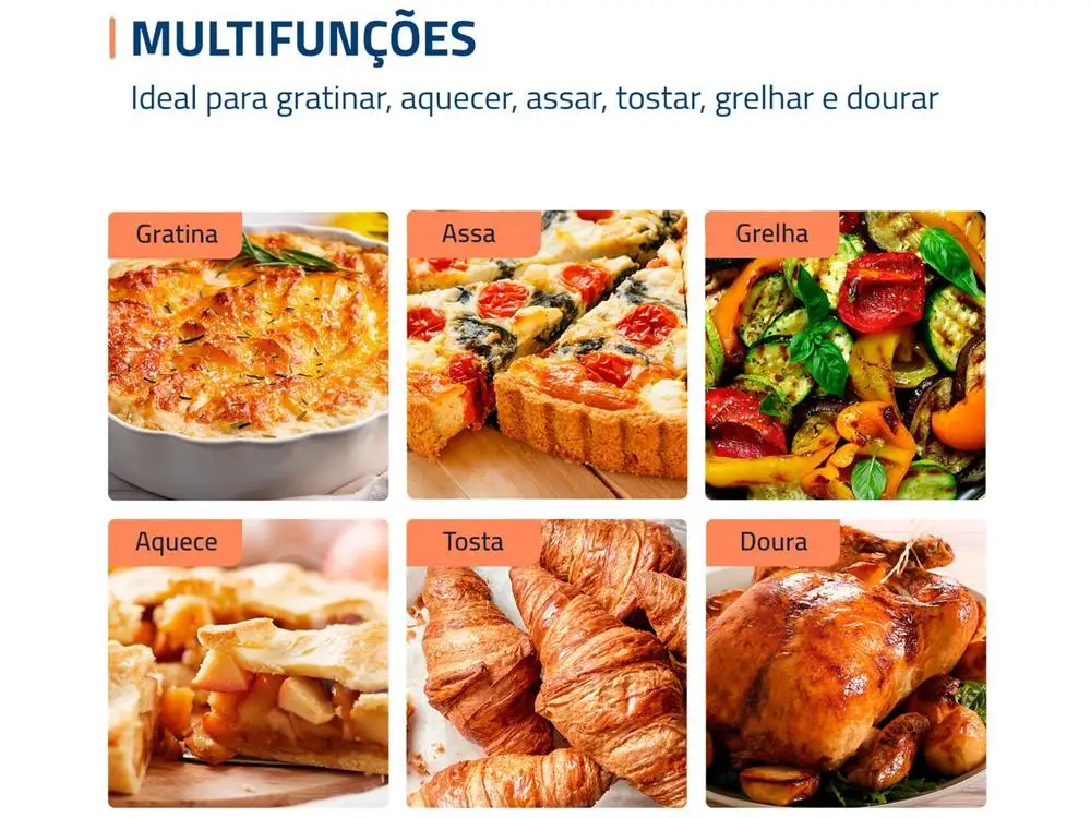 فرن كونترتوب كهربائي متعدد الوظائف سعة 52 لتر باللون الأسود والفضي Grand Family II FRN-52-B - 110 فولت