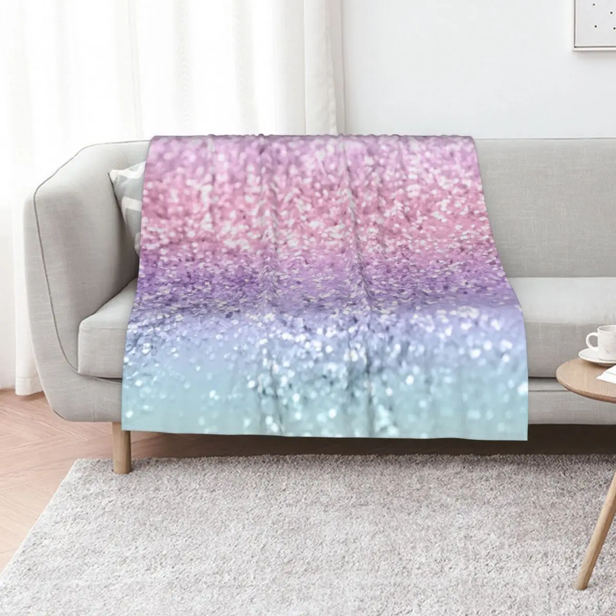 Unicorn Girls Glitter #1 (Faux Glitter) #shiny #pastel #decor #art Throw Blanket Moving Luxury Designer Soft Beds Blankets