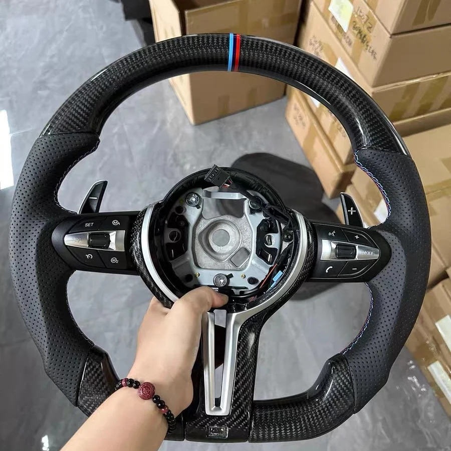 Customizable Carbon Fiber M Sports Steering Wheel Suitable Paddle Shifters For BMW F30 F10 F11 F31 F34 F20 F22 F22 F25 F33 F32