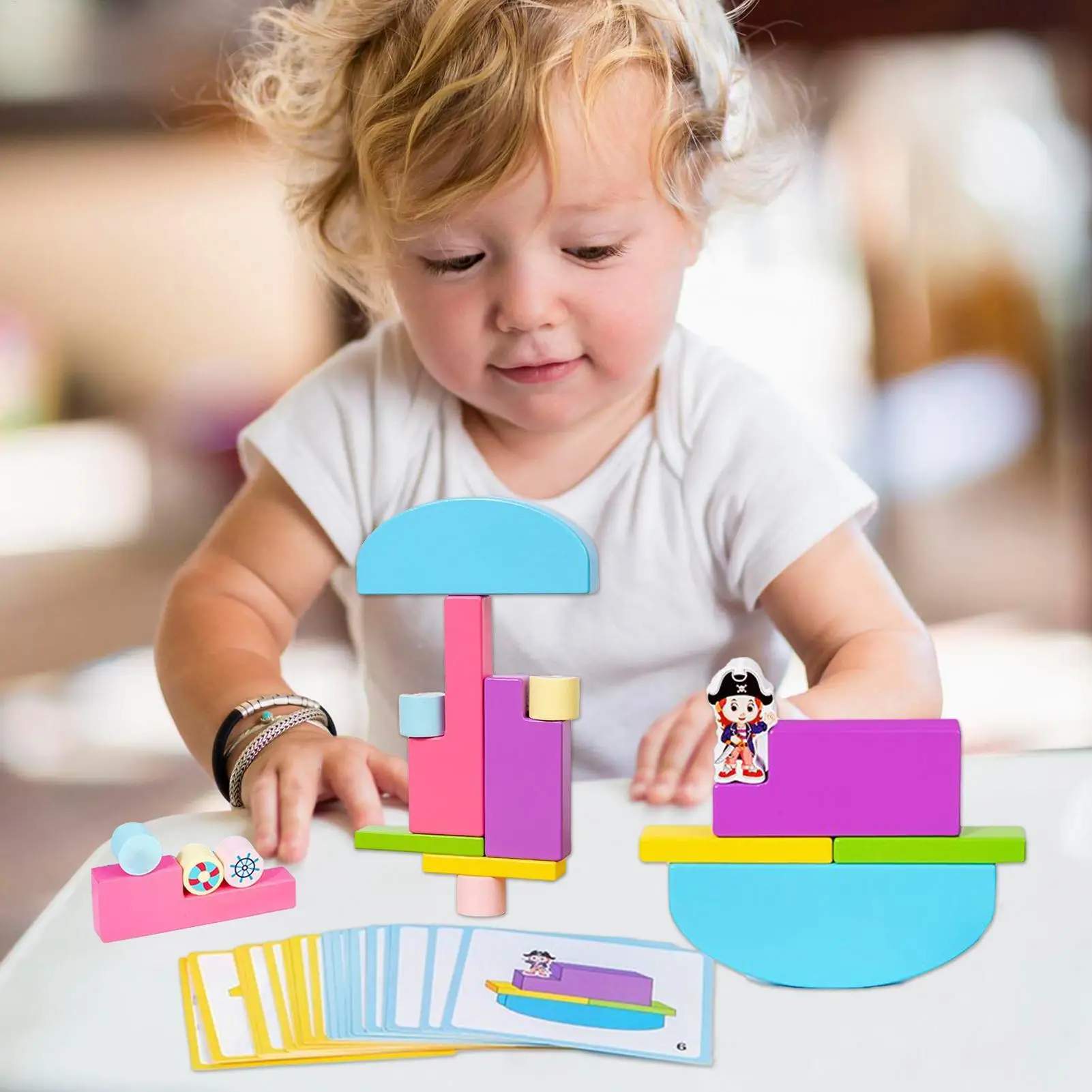 Balancing Game Stack Game Sensory Blocks Activity Educational Toy for Adults Boys Toddler Family Indoor Outdoor Girls