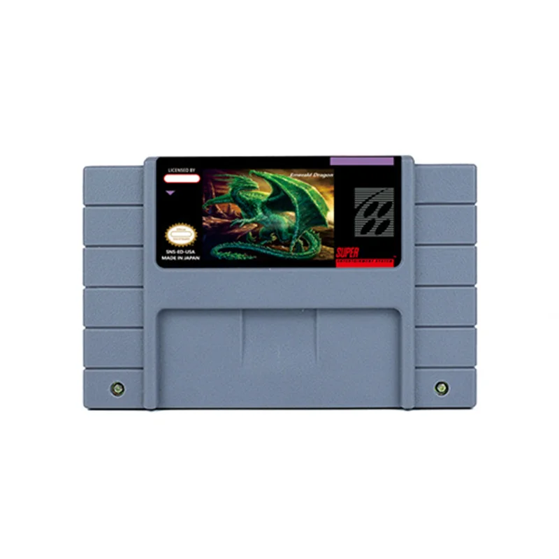 EMERALD DRAGON RPG Game for SNES 16 Bit Retro Cart Children Gift