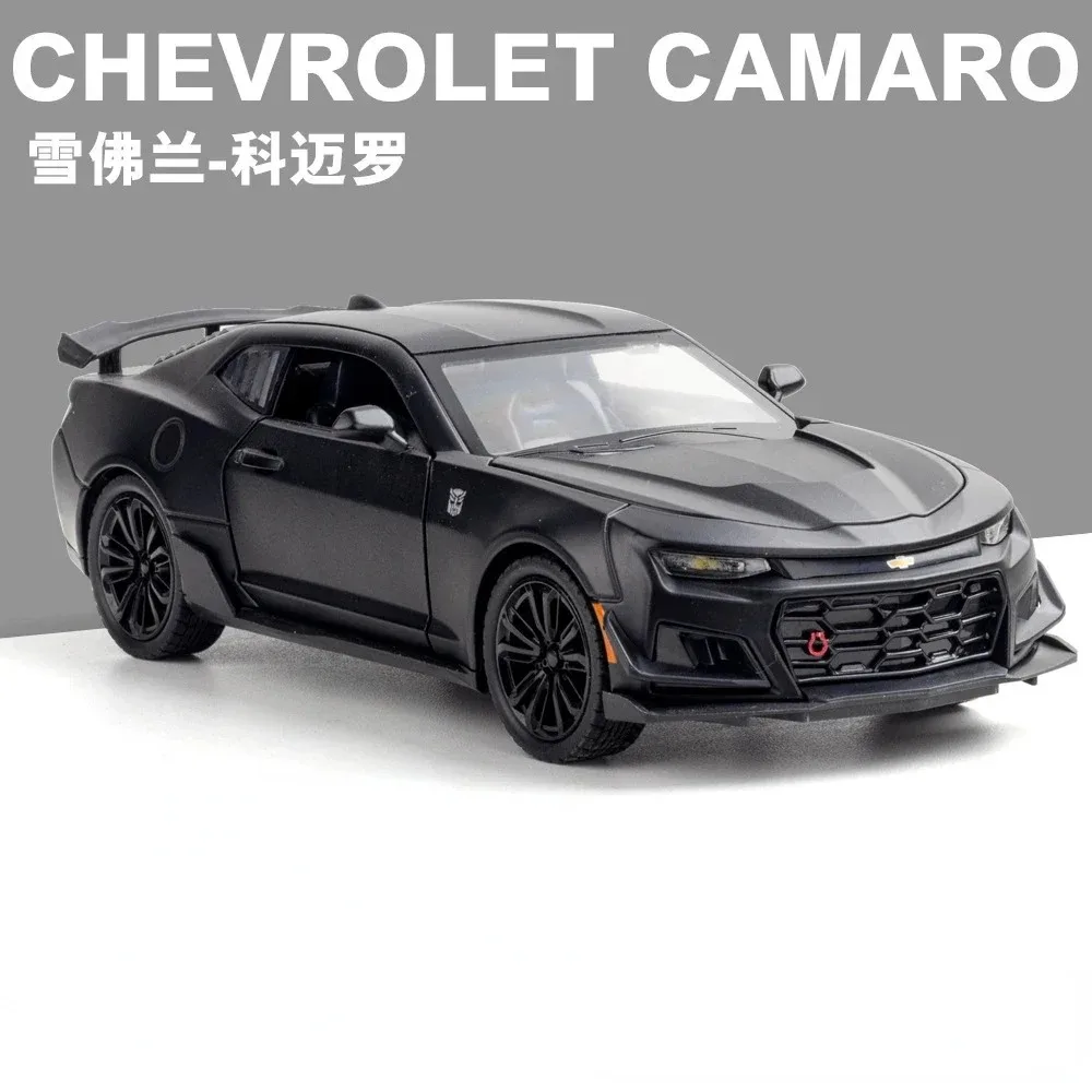1:24 Chevrolet Camaro alliage moulé sous pression modèle jouet voiture son et lumière retirer métal voiture Simulation Collection cadeaux jouets garçon A327
