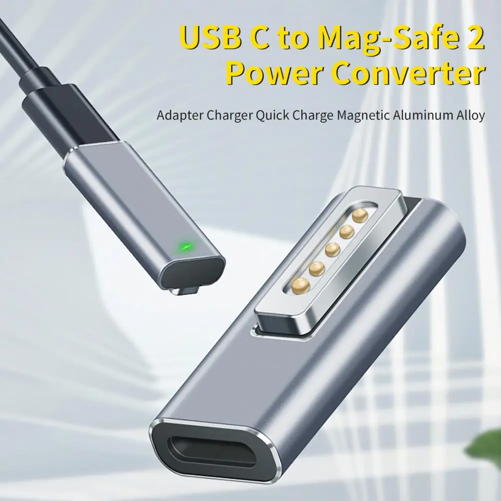 ตัวแปลงที่ชาร์จสำหรับตัวผู้2ตัวแปลง5A ชาร์จเร็ว PD USB C ตัวเมียเป็น MAG-Safe ใช้งานได้ดี