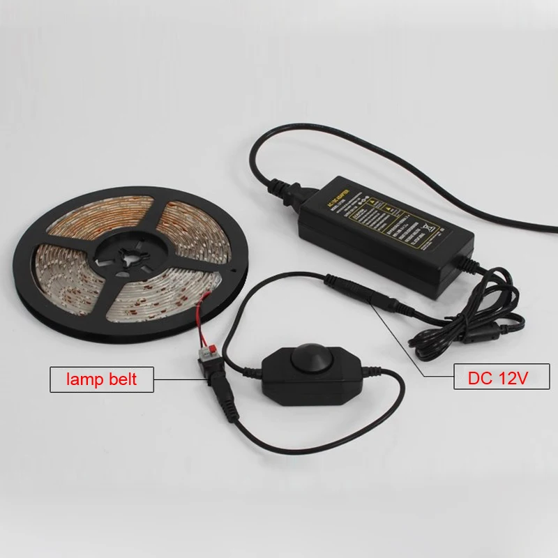 Lamp Belt Light LED Dimmer 0-100% Brightness Adjustable Switch Controller for Single Color Strip