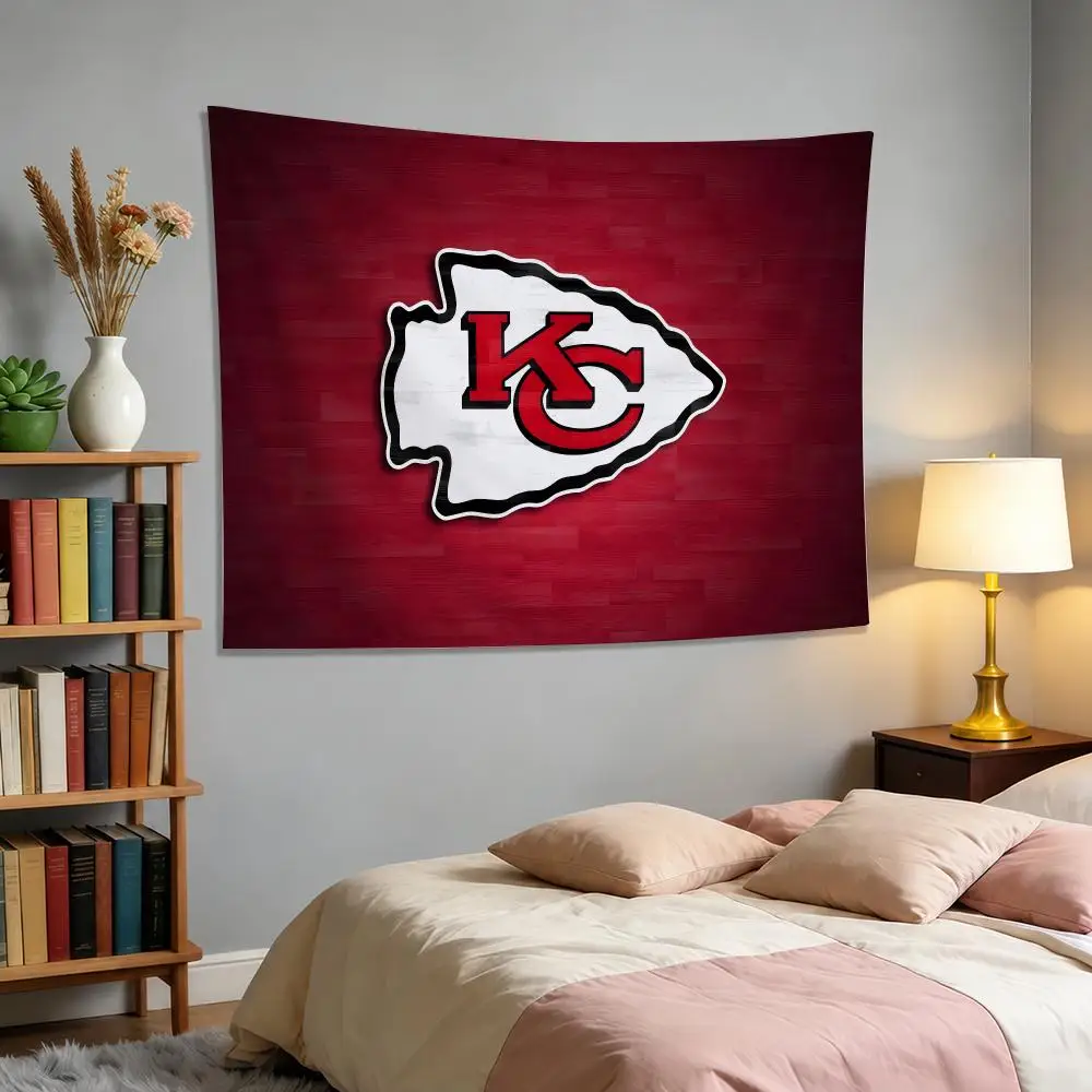 K-Kansas City Chiefs Tapestry Banner For College Dorm Bedroom Outdoor Living Room Wall Art Decor Party
