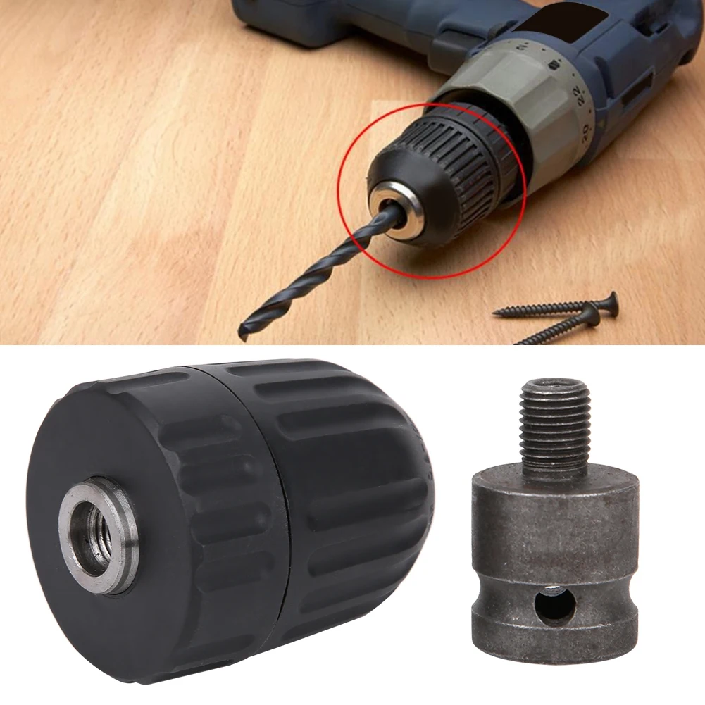 Electric Hammer Conversion Head High Accuracy 0.8‑10mm 3/8‑24UNF Drill Chuck Tight Stable for Industry