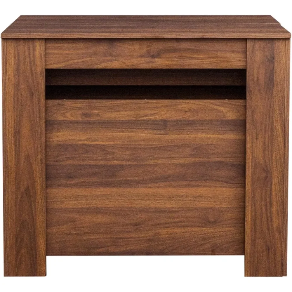 طاولة طعام مستطيلة ريفية حديثة قابلة للتوسيع تتسع لـ 1-10، خشب، مناسبة للمطبخ ومساحات المعيشة #5