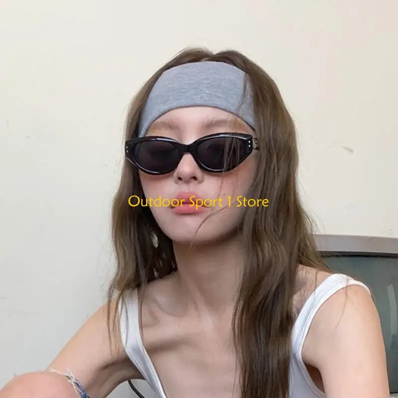 A0KA Solid Color Women's Headgear Fashion Headbands Sweat Absorbing Elastic Hair Band for Active and Casual Daily
