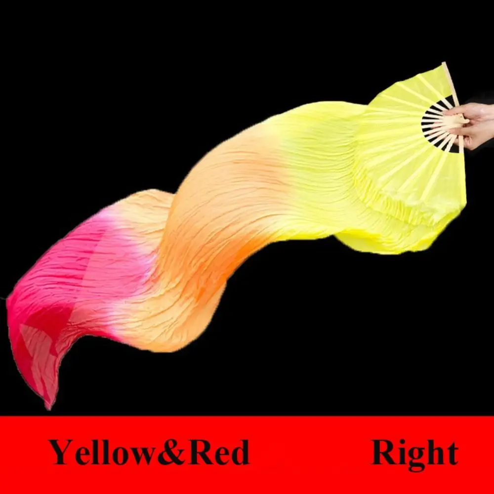 Éventail de danse du ventre multicolore pour femmes et enfants, Imitation d'éventail de 150cm de Long, dégradé de couleur, accessoires de danse carrés, offre spéciale