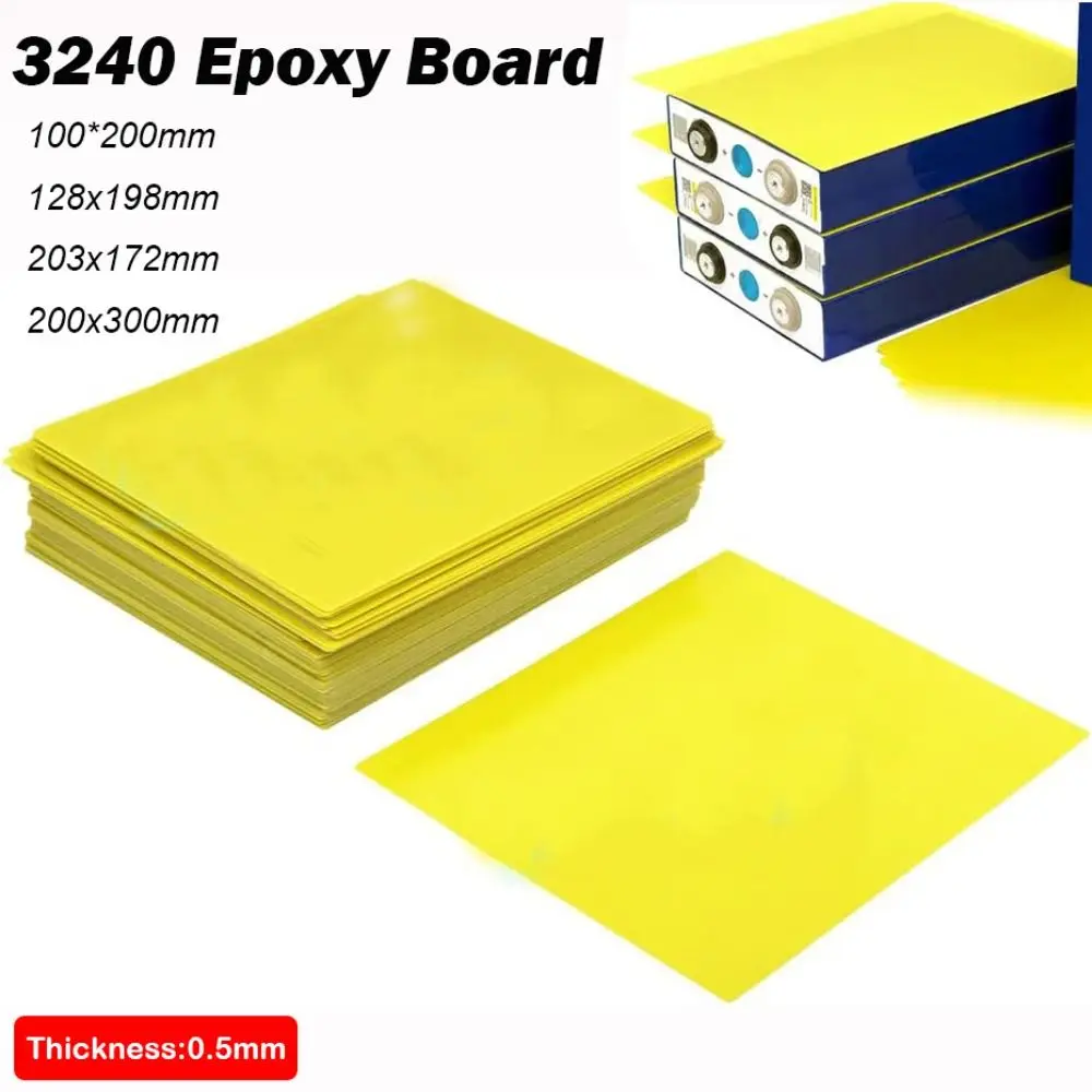 New 3240 Epoxy Board High Temperature Resistant Yellow Protection Board Fiberglass Insulation Sheet Battery