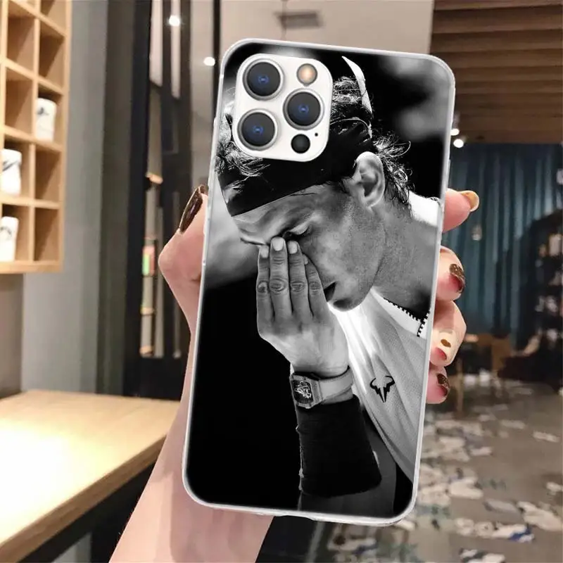 Rafael Nadal Tennis Soft Phone Case For iPhone 14 13 12 Mini 11 Pro Max 15 + X XR XS 7 Plus 8 6S 5S SE 2020 Pattern Cover