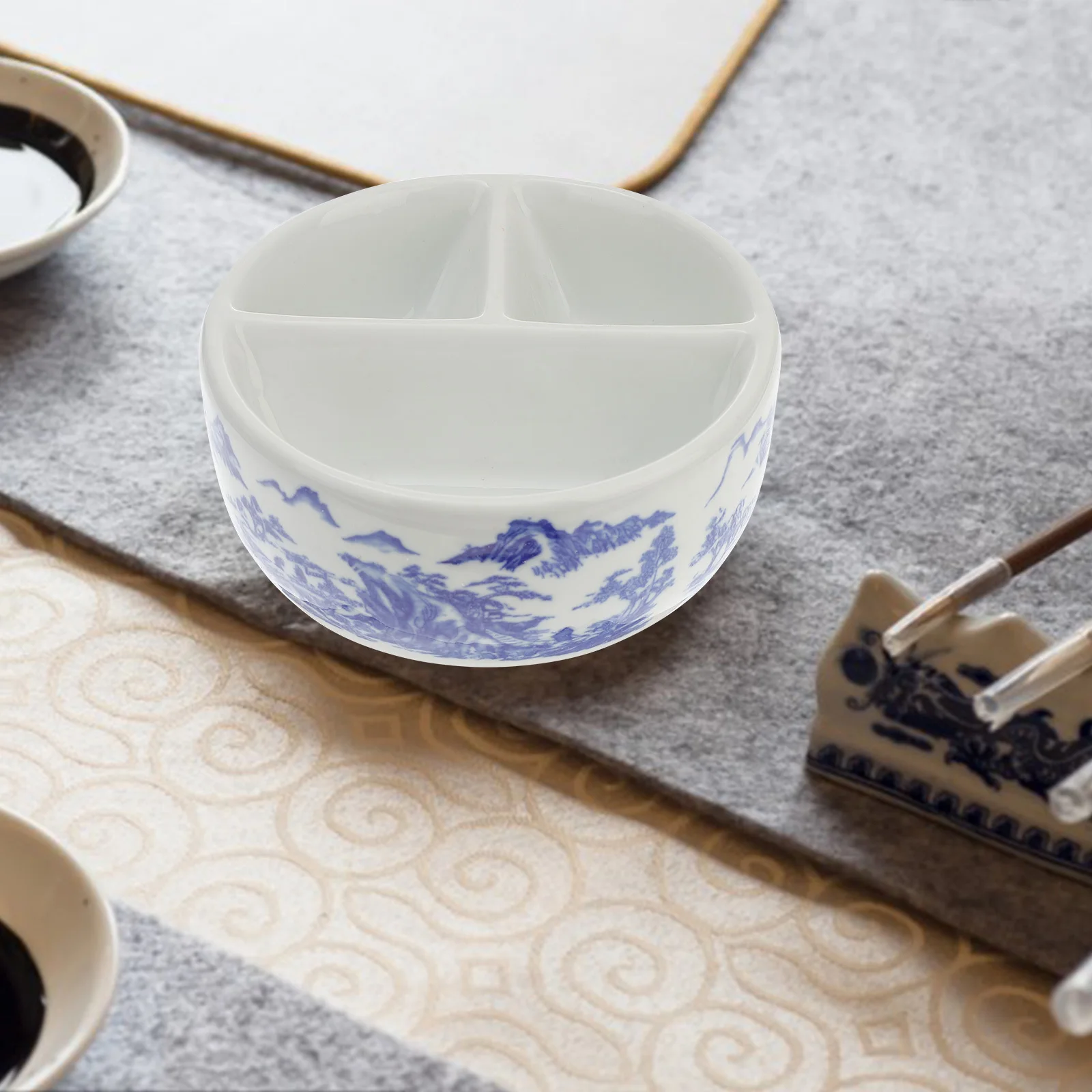 

1Pcs Ceramic Color Mixing Plate Smooth Surface Easy Clean Sturdy Base Watercolor Gouache Acrylic Oil Paint Tray Ink Dish Pigment