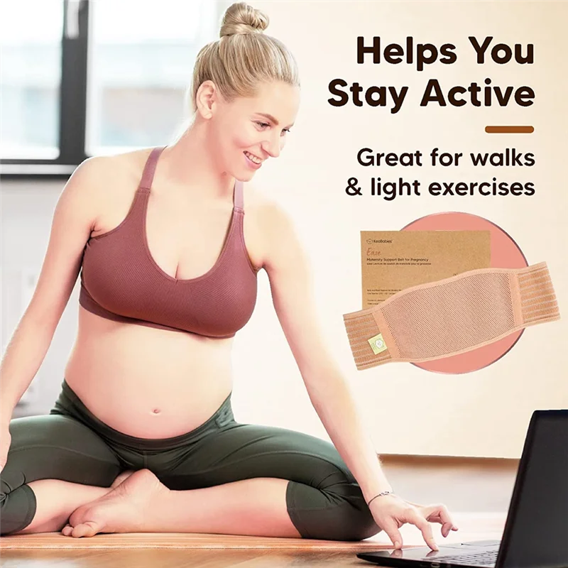 BEDW-حزام بطن الأمومة للحمل - حزام دعم بطن الحمل الناعم والمسامي، أربطة دعم الحوض #4
