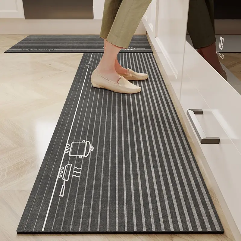 VIKAMA Crystal Fiber Kitchen Floor Mat Absorbs Water Easily And Is Easy To Clean. Laundry Room, Dining Room Carpet Home Decor