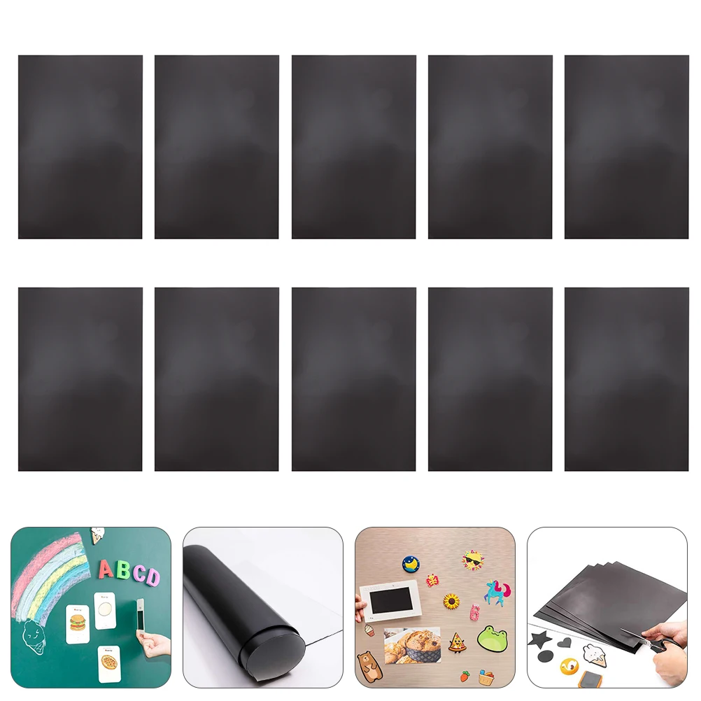 

10Pcs DIY Material Magnetic Sheets Dual-Side Flexible Magnetic Paper for Picture Photo Magnet Stickers Refrigerator Bulletin