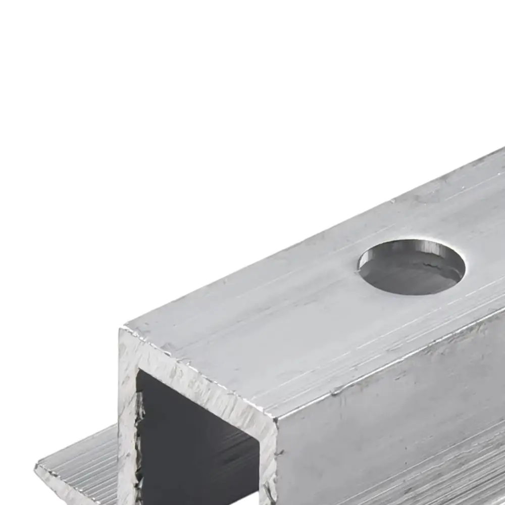 5Pcs 25-50mm Solar Middle Clamp Silver Aluminum Alloy PV Middle Clamp 3mm Thickness Corrosion Resistant Module Fixed Clip